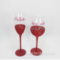 custom colored red wine glass goblet set